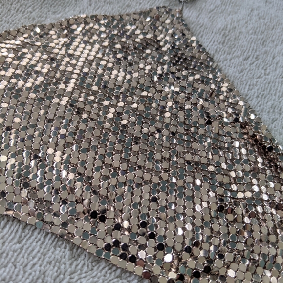 Silver Tone Metal Chain Link Bra - Picture 4 of 6